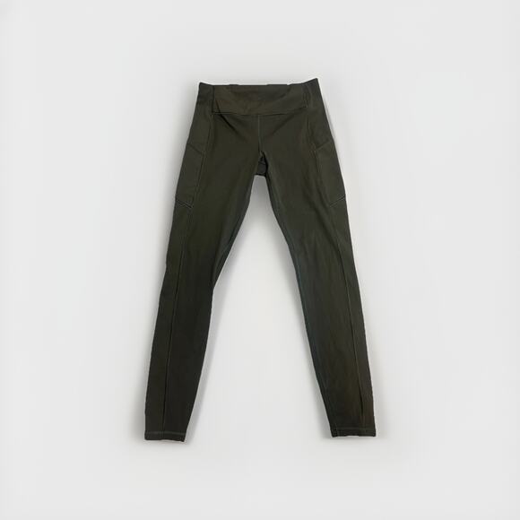 lululemon athletica Pants - Lululemon Leggings Womens Size 8 Olive Green Yoga Athleisure Workout Casual